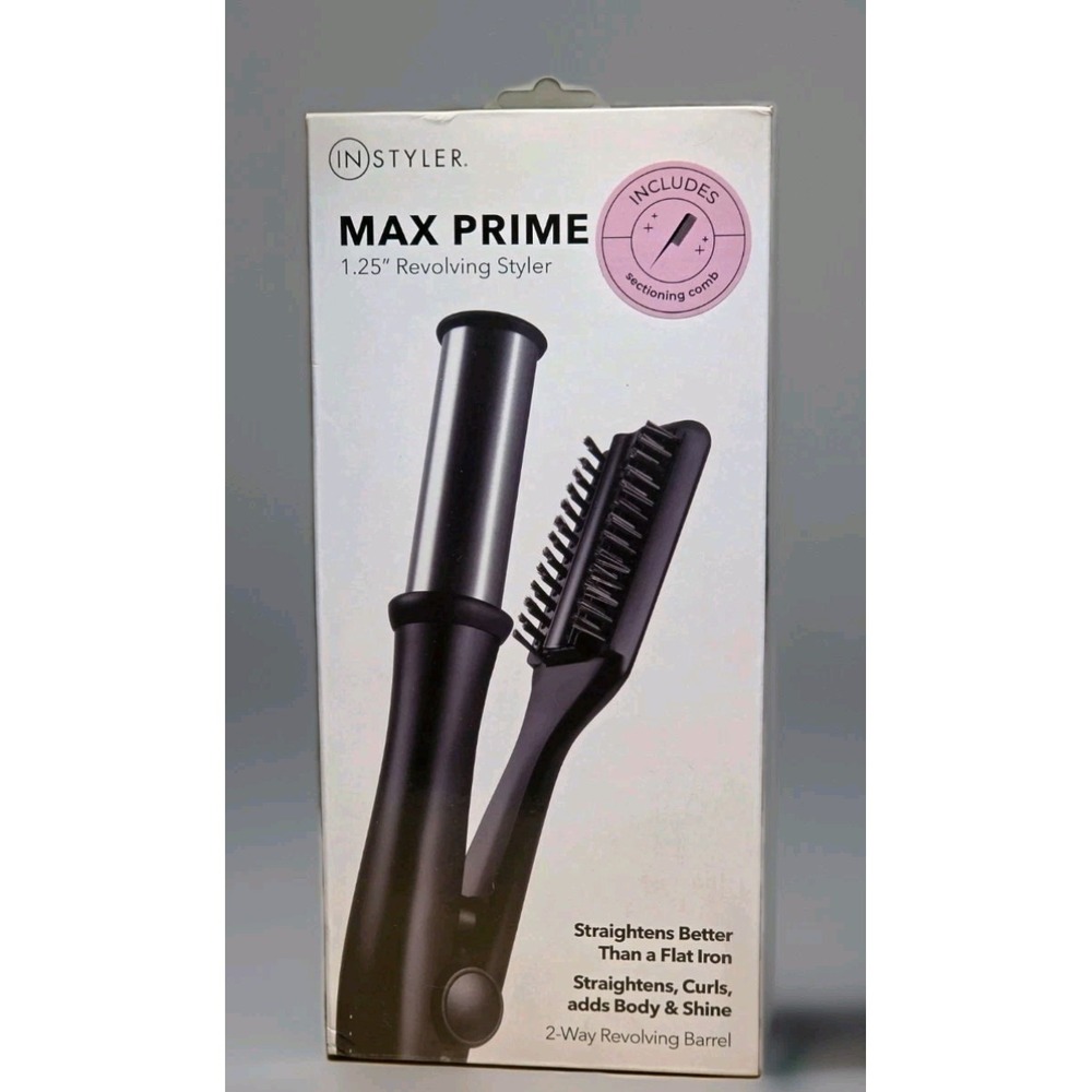 Instyler Max 2-Way Rotating Iron Tourmaline Ceramic 1-1/4" Barrel Black NIB Seal